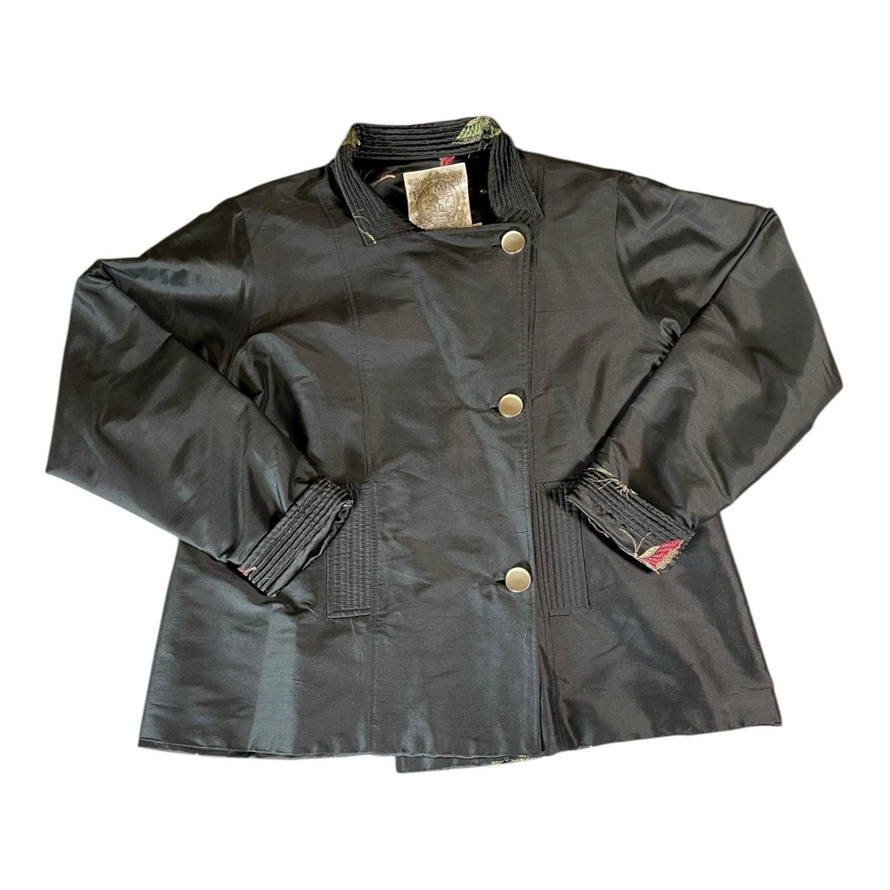 Kai Mira Vintage Black Silk Jacket